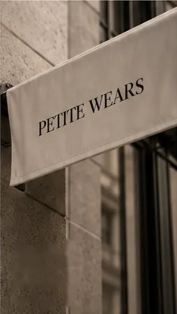 Petite Wears storefront sign